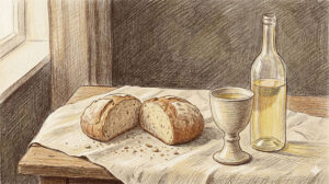 Brot Weisswein Tisch